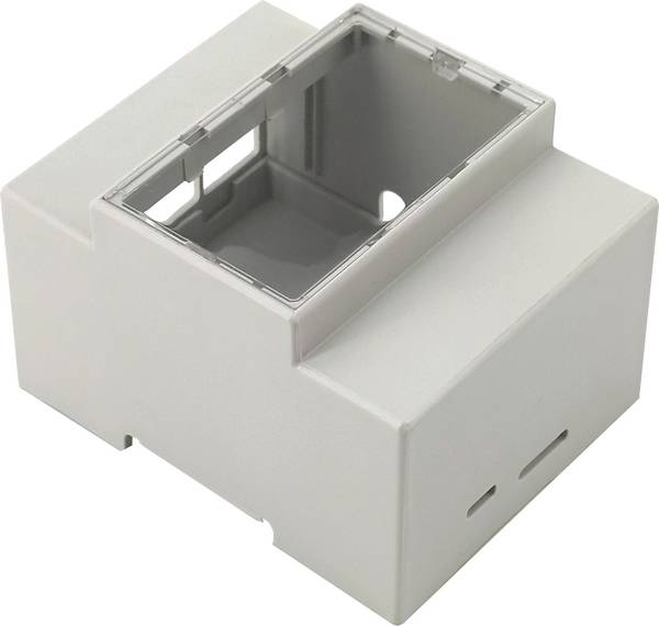 Joy-it RB-CaseP4+07 SBC skříň Vhodné pro (vývojové sady): Raspberry Pi® včetně montáže na lištu šedá
