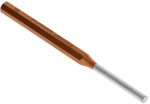 Přesný vrták v oranžovo-šedé barvě s nápisem; vhodný pro přesné vrtání do různých materiálů.
