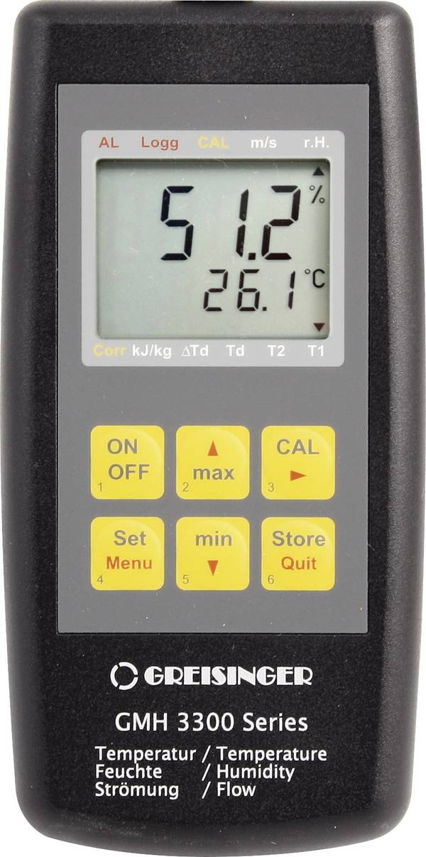 Greisinger GMH 3331 vlhkoměr vzduchu (hygrometr), 0 % rF-100 % rF