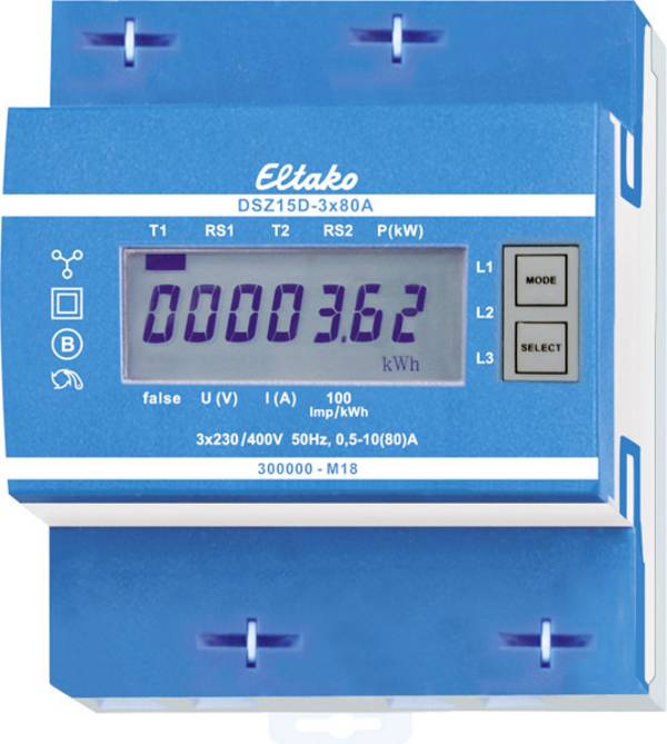 Eltako DSZ15D-3x80A MID 28380015 třífázový elektroměr digitální 80 A Úředně schválený: Ano 1 ks