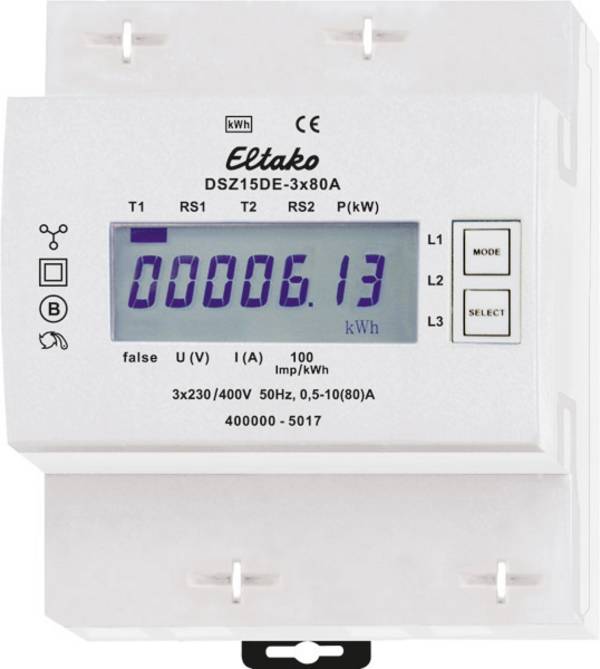Eltako DSZ15DE-3x80A 28380615 třífázový elektroměr digitální 80 A 1 ks