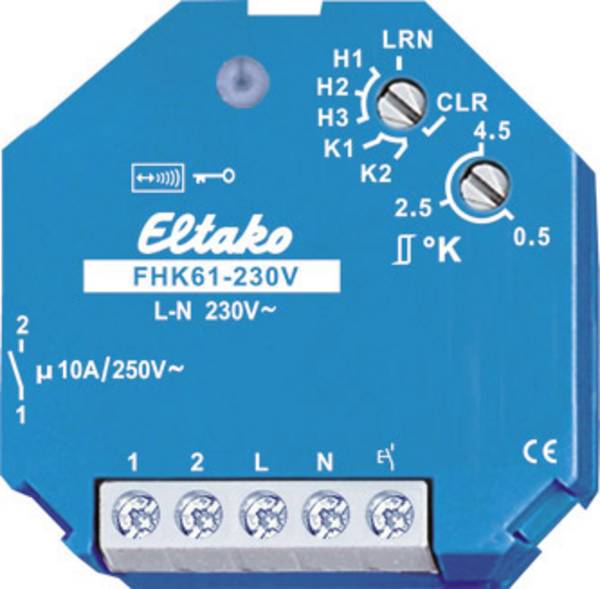 FHK61-230V Eltako bezdrátový spínač pohonu    pod omítku Spínací výkon (max.) 2500 W Max. dosah 30 m
