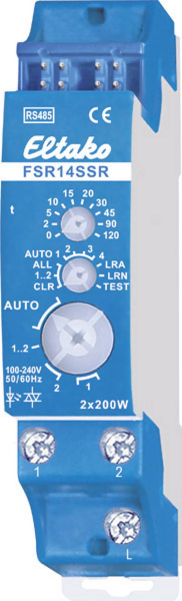 FSR14SSR Eltako RS485 spínač pohonu   2kanálový montáž na lištu Spínací výkon (max.) 400 W