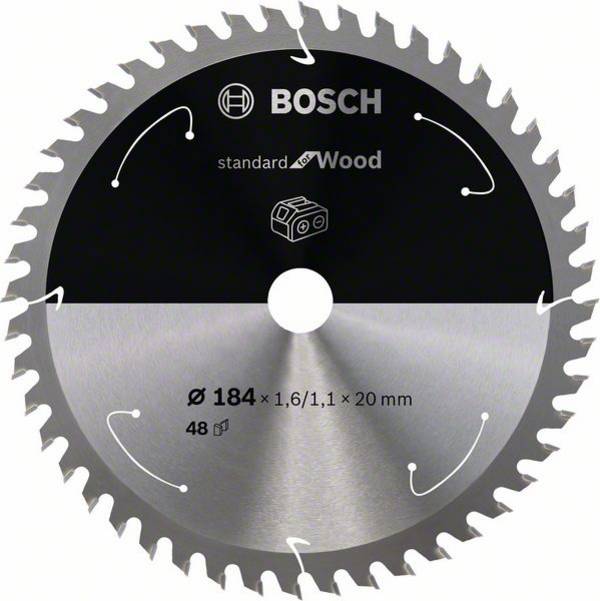 Bosch Accessories Bosch Power Tools 2608837703 tvrdokovový pilový kotouč   184 x 20 mm Počet zubů (na palec): 48 1 ks