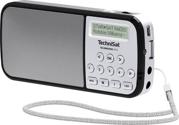 TechniSat Techniradio RDR 0002/3922 kapesní rádio, DAB+, FM, AUX, USB, stolní lampa, stříbrná