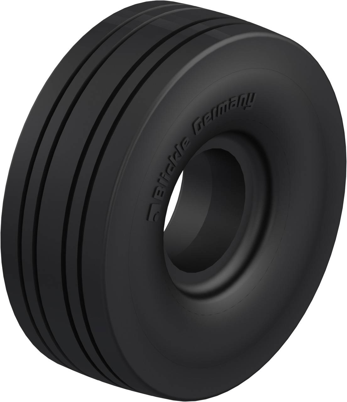 Černý pneumatika s vytištěným textem 'Bridgestone Germany' na boku, která vykazuje moderní, minimalistický design.