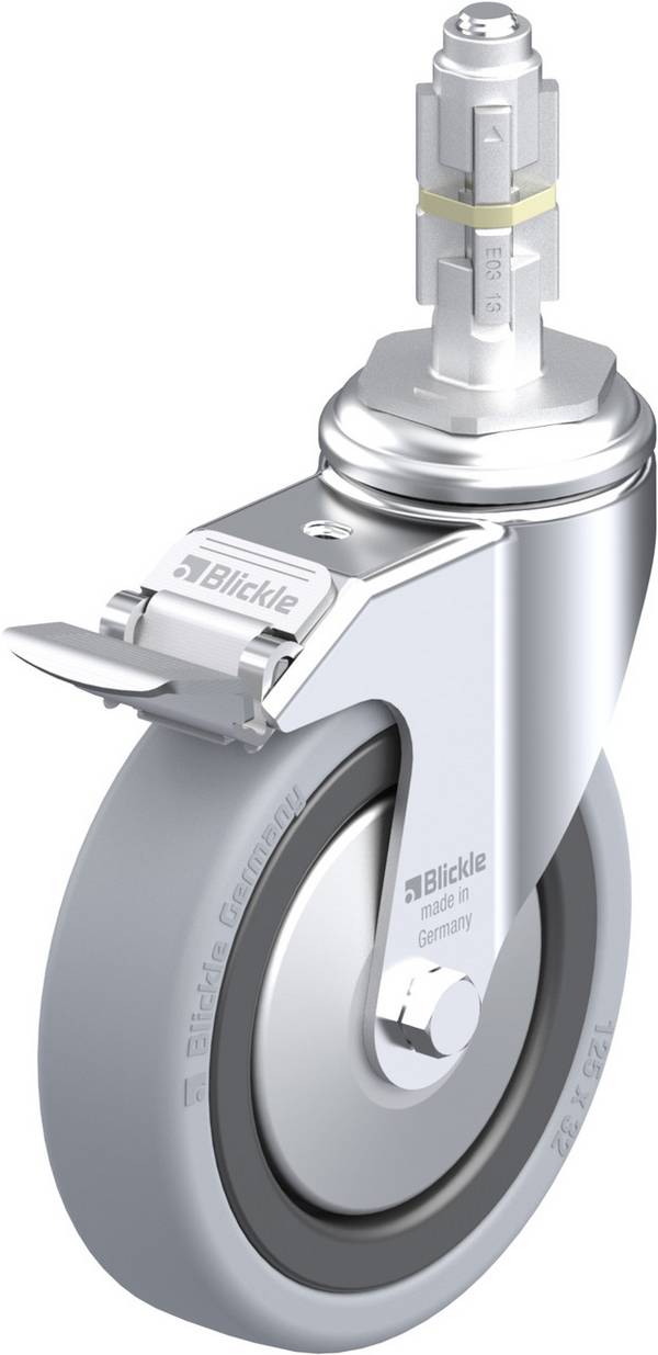 Blickle 224063 LKRA-VPA 126K-11-FI-FA-E13 Otočné kolečko s brzdou Ø kola: 125 mm nosnost (max.): 120 kg 1 ks