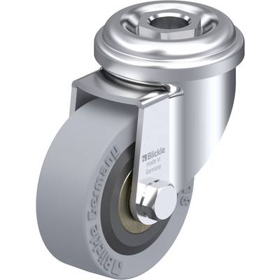 Otočné kolečko z kovu a gumy s nápisem 'Blickle made in Germany'.