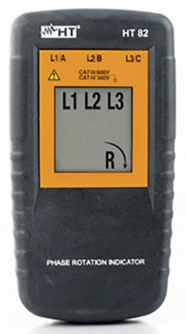 HT Instruments HT82 měřič sledu fází, Kalibrováno dle (DAkkS), CAT III 600 V, LCD