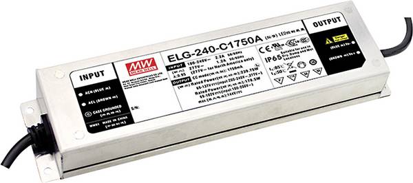 MEAN WELL ELG-240-C2100DA-3Y LED driver  konstantní proud 241.5 W 2100 mA 57 - 115 V/DC Dali , montáž na nehořlavém povrchu , schválení nábytku , outdoorový , PFC spínací obvod , ochrana proti přepětí , přepětí , stmívatelný 1 ks