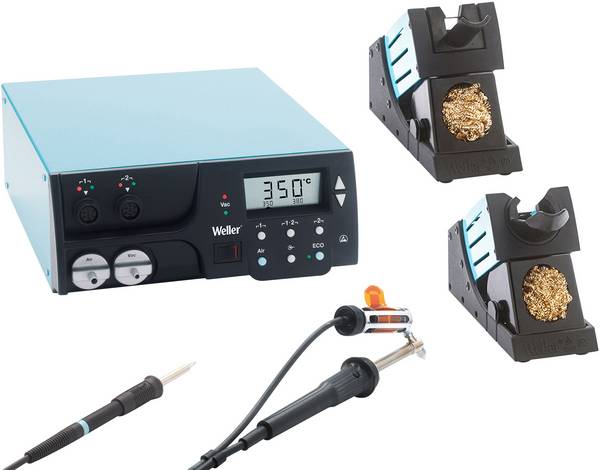 Weller WR 2002 pájecí a odsávací stanice, digitální, 250 W, 300 W, 50 - 550 °C, vč. odkládací stojánek, vč. pájecí hrot, vč. odsávací pumpa, T0053380699N