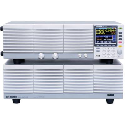 Elektronický zátěžový přístroj GW Instek PEL-3211E s digitálním displejem zobrazuje napěťové a proudové hodnoty. Používá se pro měření a kalibraci zařízení.