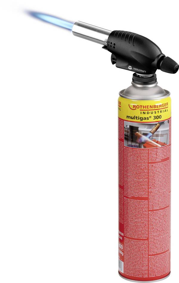 TOOLCRAFT  pájecí lampa 1500 °C  vč. plynové láhve 1 ks