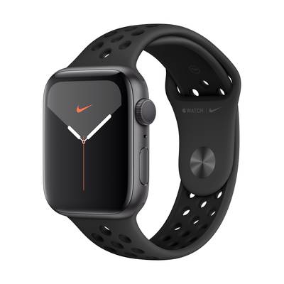 Apple Watch Series 5 Nike Edition GPS 44 mm hliníkový plášť Space Grau sportovní náramek černá 