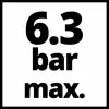 6,3 bar max.