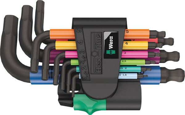Wera 950/9 Hex-Plus Multicolour 2 inbus sada klíčů 1.5 mm, 2 mm, 2.5 mm, 3 mm, 4 mm, 5 mm, 6 mm, 8 mm, 10 mm   9dílná