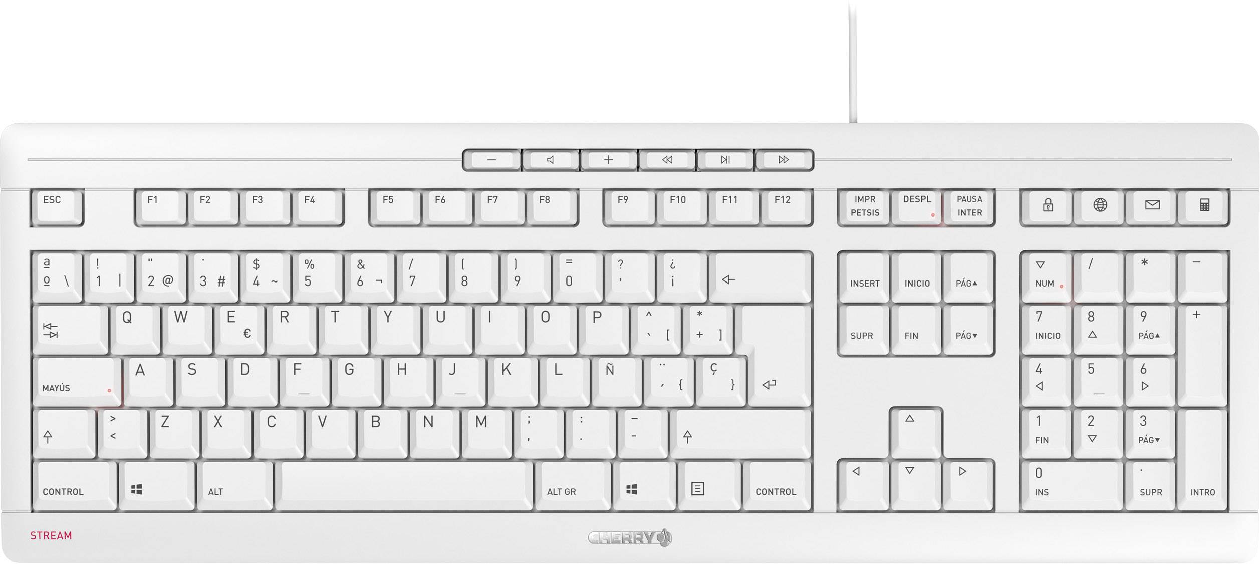 CHERRY Stream USB klávesnice španělská QWERTY grafit