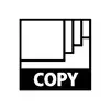Symbolické znázornění: Tři navzájem překrývající se listy s nápisem "COPY" pod nimi.