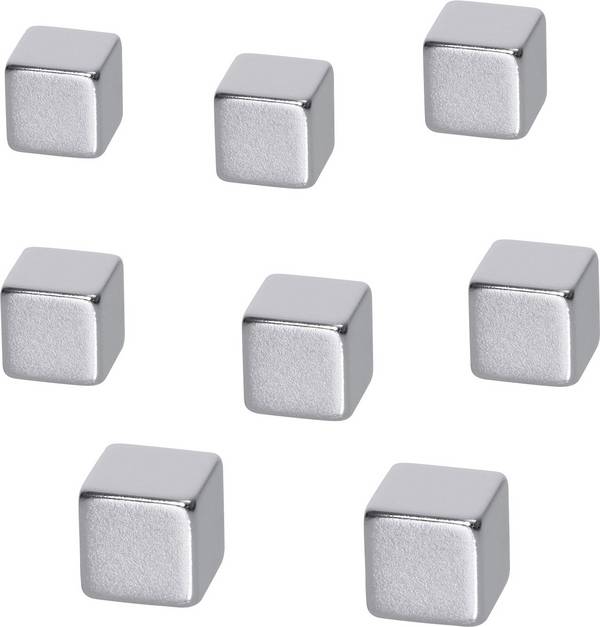 Sigel neodymový magnet B3101 (š x v x h) 10 x 10 x 10 mm krychle stříbrná 8 ks B3101