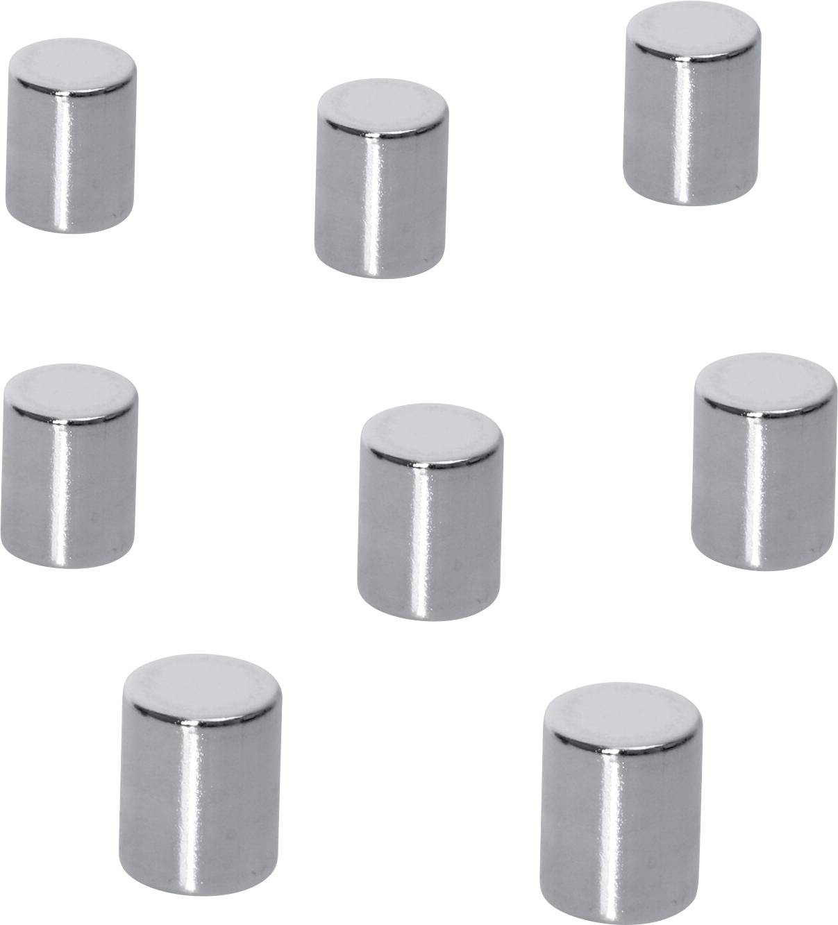 Sigel neodymový magnet B3103 (Ø x v) 8 mm x 10 mm cylindr stříbrná 8 ks B3103