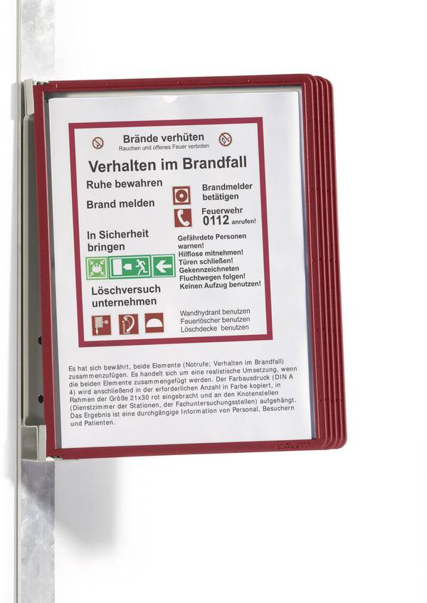 Durable 591403 pohledová tabule  červená (š x v x h) 325 x 360 x 260 mm DIN A4