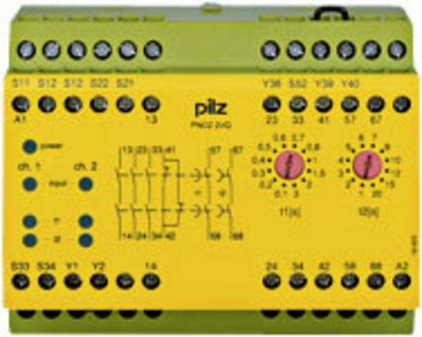 PILZ PNOZ 2VQ 24VDC 3n/o 1n/c 2n/o t bezpečnostní relé, 24 V/DC, 3 spínací kontakty, 1 rozpínací kontakt, (š x v x h) 112.5 x 87 x 121 mm, 774013, 1 ks