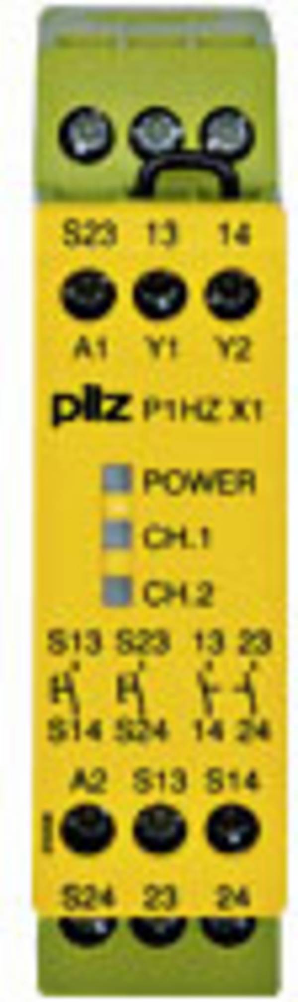 PILZ P1HZ X1 24VDC 2n/o bezpečnostní relé, 24 V/DC, 2 spínací kontakty, (š x v x h) 22.5 x 87 x 121 mm, 774360, 1 ks