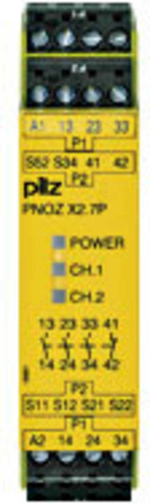 PILZ PNOZ X2.7P 24-240VAC/DC 3n/o 1n/c bezpečnostní relé, 3 spínací kontakty, 1 rozpínací kontakt, (š x v x h) 22.5 x 94 x 121 mm, 777306, 1 ks