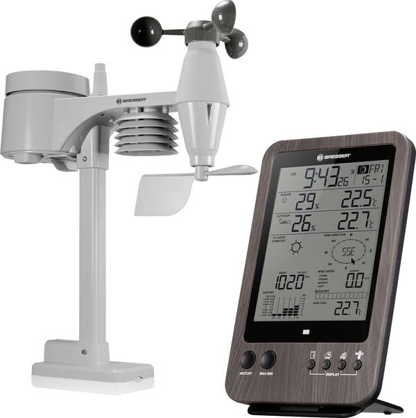 Bresser Optik WTW 5in1 Center 7002512 digitální bezdrátová meteostanice