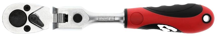 Nastavitelný klíč s ergonomickou rukojetí v červeno-černém provedení.