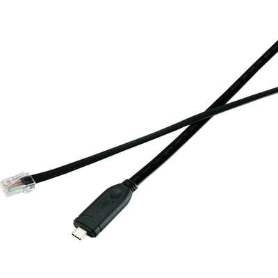 USB kabel a konektor RJ45 v křížovém uspořádání.