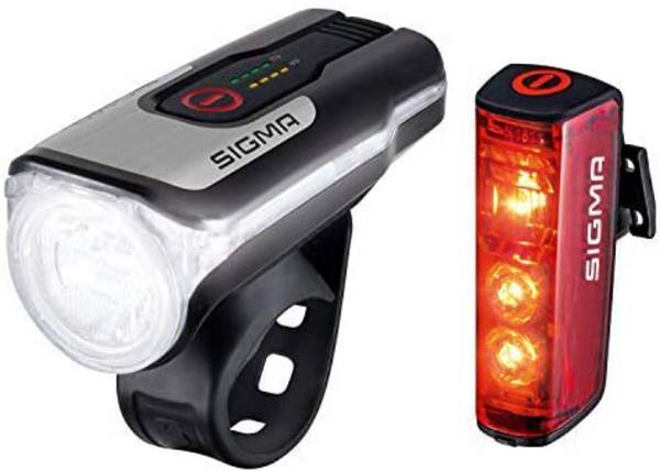 Sigma sada světel na kolo AURA 80 FL / Blaze Set LED napájeno akumulátorem černá