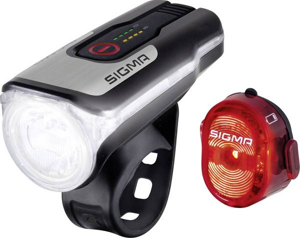 Sigma sada světel na kolo AURA 80 / Nugget Set LED napájeno akumulátorem černá