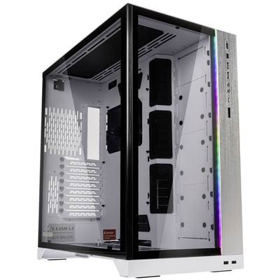 Lian Li O11 Dynamic XL (ROG Certified) midi tower PC skříň, herní pouzdro  bílá, černá integrované osvětlení, boční okno
