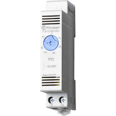 Termostatový modul pro montáž na DIN lištu s teplotním regulátorem 0-60°C, 10A, 250V.