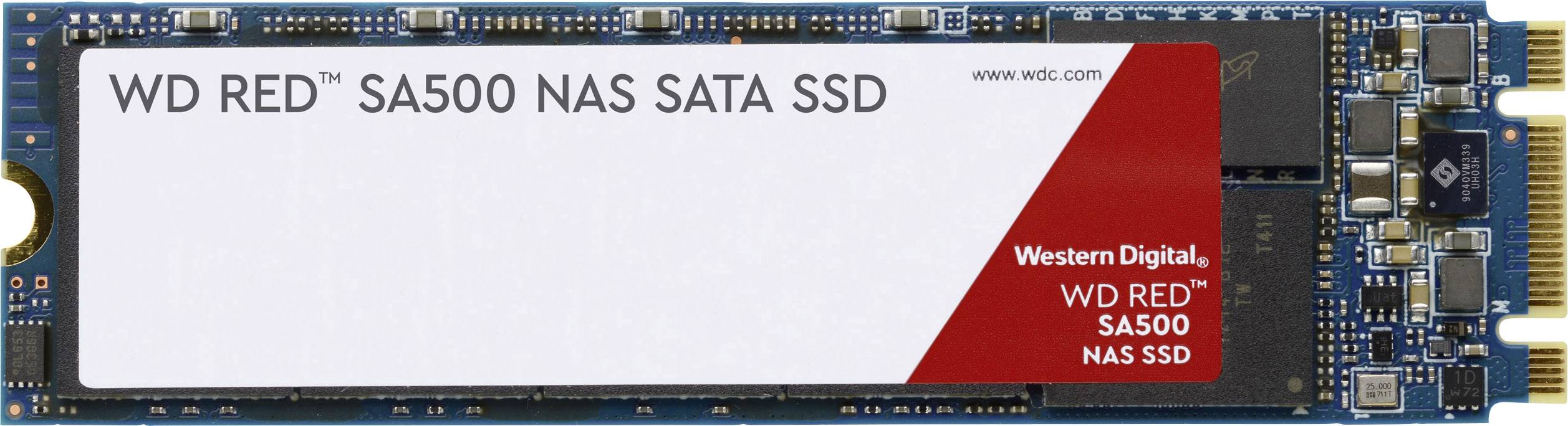 Externí pevný disk Western Digital Red SA500 NAS SSD, modré šasi. Vhodný pro síťové úložiště NAS, s vysokou kapacitou a spolehlivostí.