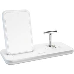ZENS bezdrátová indukční nabíječka 2000 mA Stand + Dock ZEDC06W Výstup Qi standard, USB, dokovací zástrčka Apple Lightning bílá