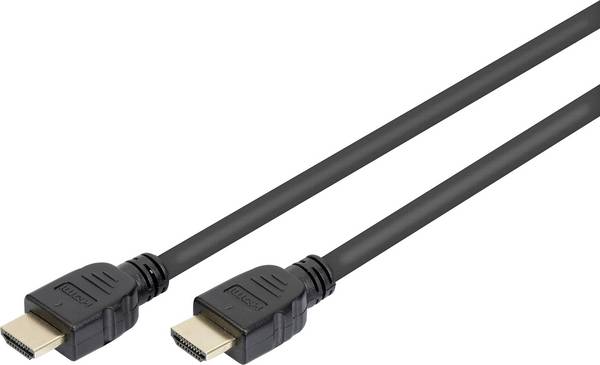 Digitus HDMI kabel Zástrčka HDMI-A, Zástrčka HDMI-A 2.00 m černá AK-330124-020-S 8K UHD, pozlacené kontakty, stínění pletivem, kompletní stínění, stíněný, Audio Return Channel HDMI kabel
