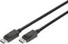 Digitus DisplayPort kabel Konektor DisplayPort, Konektor DisplayPort 5.00 m černá AK-340106-050-S pozlacené kontakty, dvoužilový stíněný, stínění pletivem, kompletní stínění, stíněný, kulatý Kabel DisplayPort