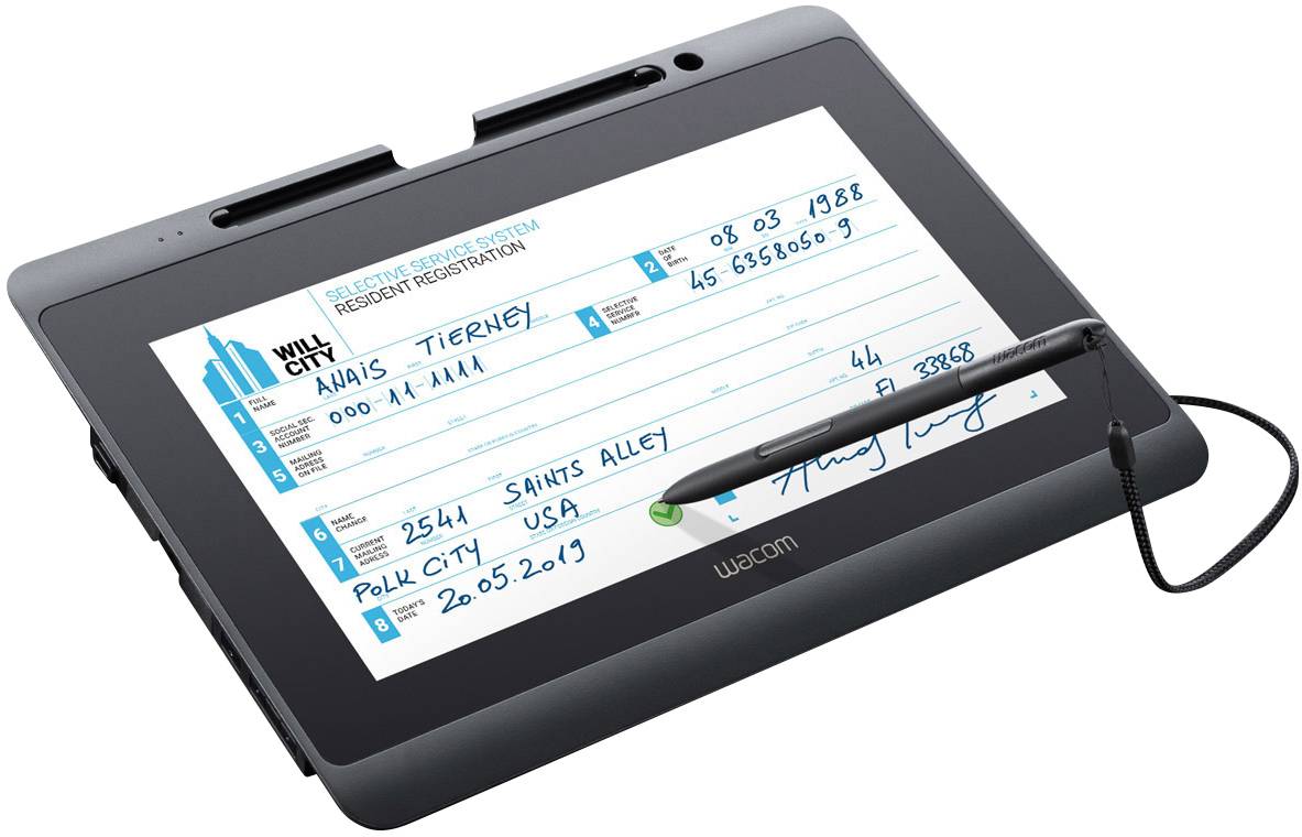 Wacom DTH-1152 Pen & Touch Display USB digitální podpisová podložka černá