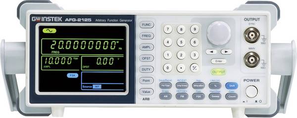 GW Instek AFG-2125 Arbitrární generátor funkcí 0.1 Hz - 25 MHz 1kanálový trojúhelník, obdélníkový, sinusový