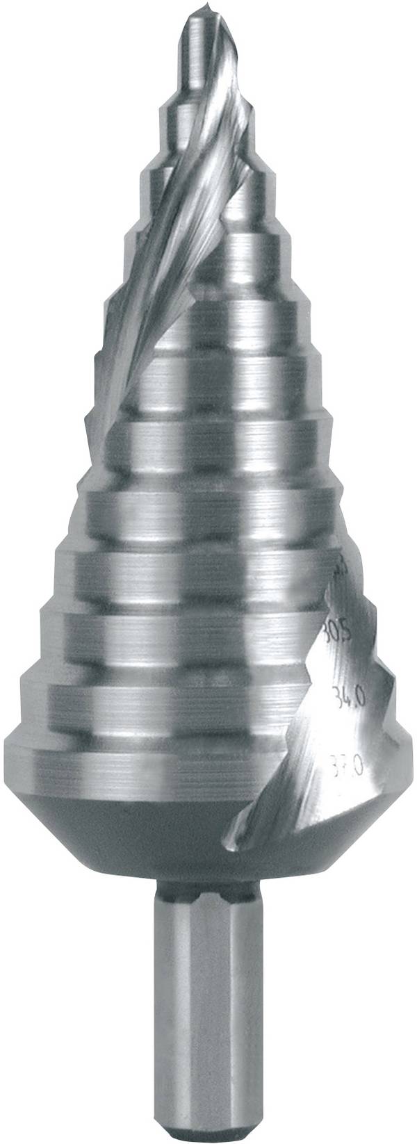 RUKO 101060E 101060E HSSE-Co 5 stupňovitý vrták Celková délka 100 mm Cobalt kuželový záhlubník 3 břitý 1 ks