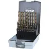 RUKO 215214RO HSSE-Co 5 sada spirálových vrtáku do kovu 19dílná 1 mm, 1.5 mm, 2 mm, 2.5 mm, 3 mm, 3.5 mm, 4 mm, 4.5 mm, 5 mm, 5.5 mm, 6 mm, 6.5 mm, 7 mm, 7.5 mm, 8 mm, 8.5 mm, 9 mm, 9.5 mm, 10 mm nerezové DIN 338 válcová stopka 1 sada