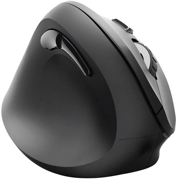 Hama  optická ergonomická myš, přenos bezdrátový, 6 tlačítko, 1800 dpi, černá