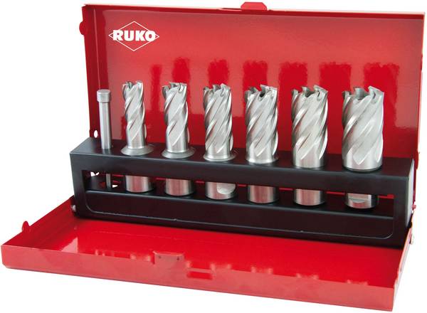 RUKO 108820 jádrový vrták 7dílná 12 mm, 14 mm, 16 mm, 18 mm, 20 mm, 22 mm 1 sada