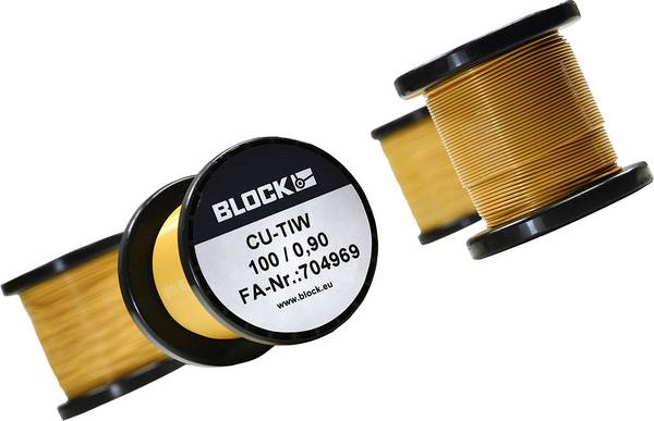 BLOCK CU-TIW 100/0,40 CU-TIW 100/0,40 měděný drát smaltovaný lakem, 0.40 mm, 68.4 m