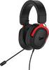 Asus TUF H3 Headset uzavřená (Over Ear) kabelová 7.1 Surround černá, červená regulace hlasitosti, Vypnutí zvuku mikrofonu Gaming