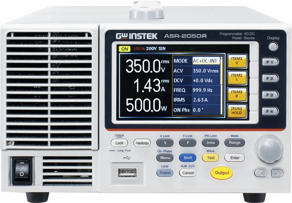 GW Instek ASR-2050R laboratorní zdroj s nastavitelným napětím, 0.1 - 500 , 10 mA - 5 A, 500 W, výstup 1 x, 01SR205040GT