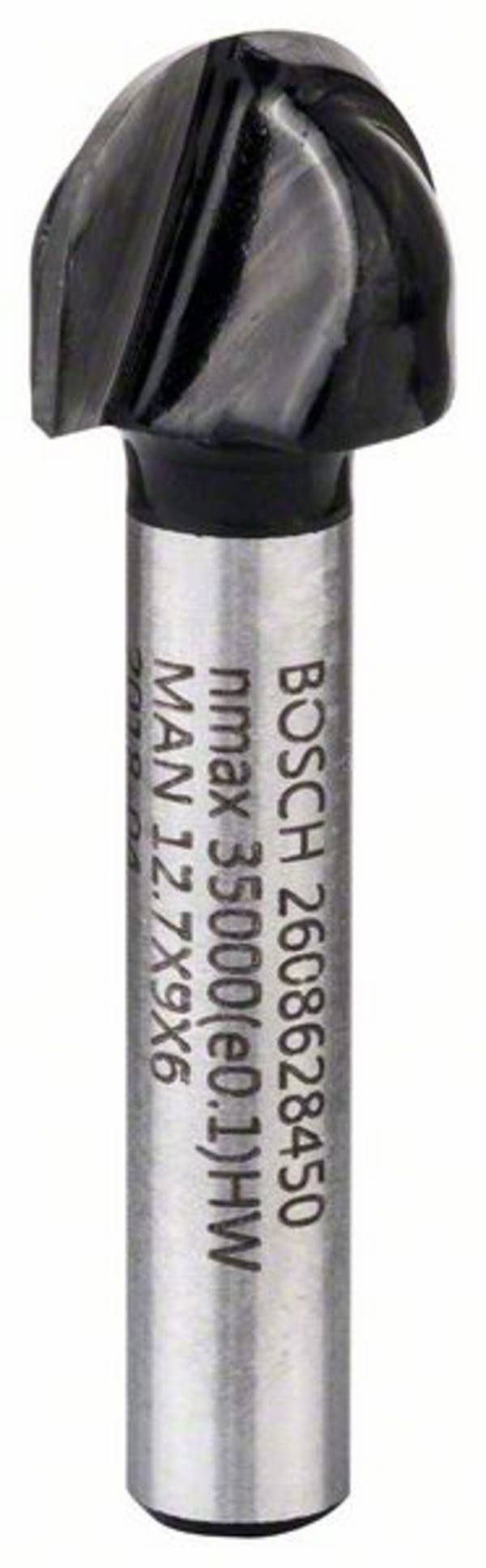 Bosch Accessories 2608628450 dlabací fréza, Karbidy , půlkruhový oblouk, Délka 40 mm, Vnější Ø 12.7 mm, Pracovní délka 9.2 mm, Ø hřídele 6 mm