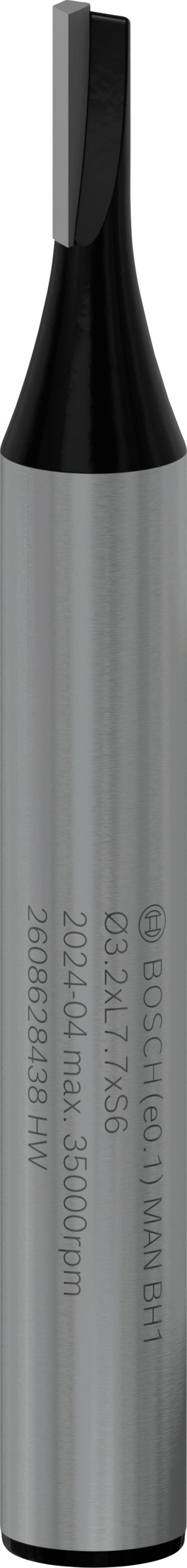 Bosch Accessories 2608628438 drážkovací fréza, tvrdokov, Délka 51 mm, Vnější Ø 7.70 mm, Pracovní délka 7.7 mm, Ø hřídele 6 mm